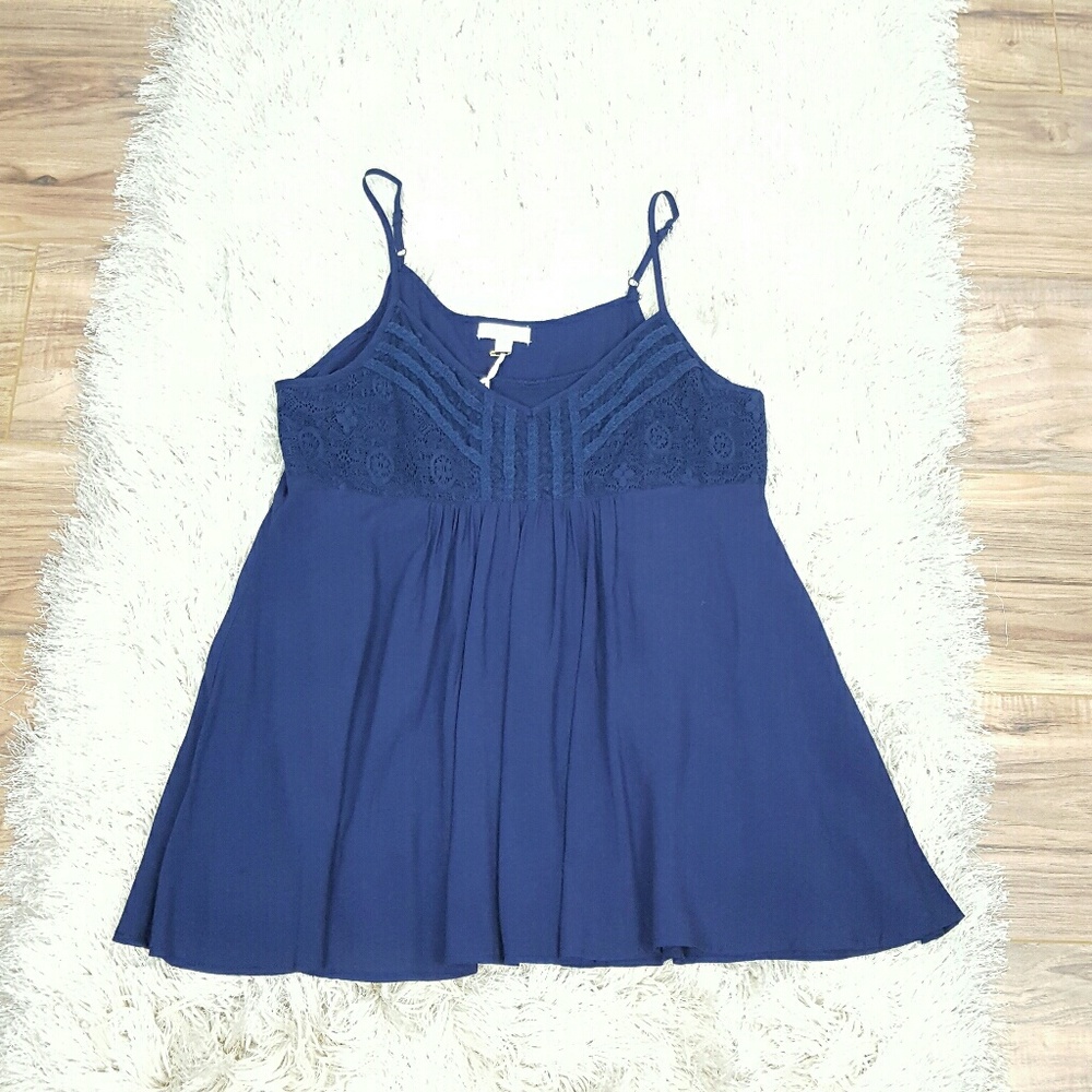 Gangi  Women's Tank  Top Blue Size Medium